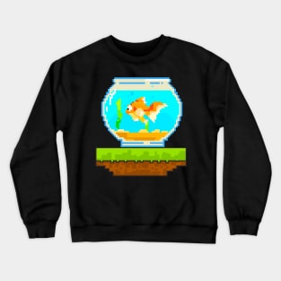 Cute 8-Bit Fish Awesome Animal 8Bit Pet Aquarium Crewneck Sweatshirt